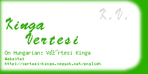 kinga vertesi business card